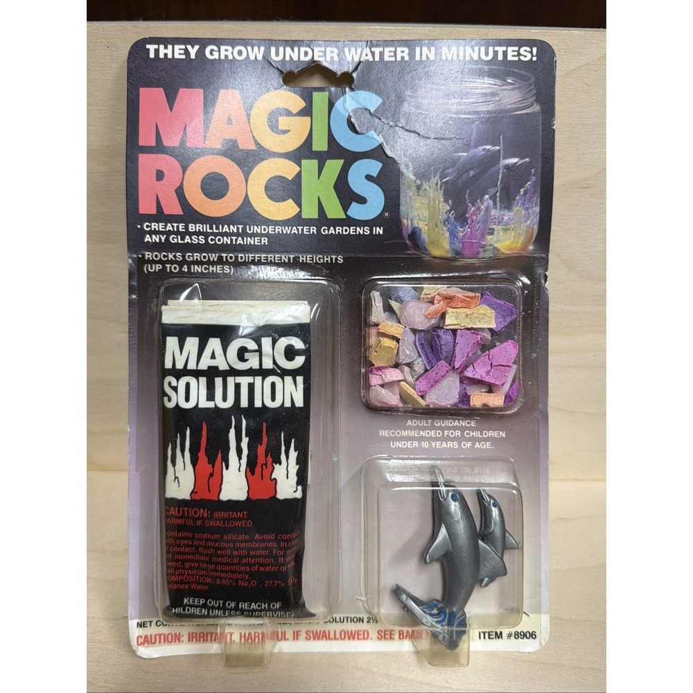 Avalon MAGIC ROCKS - Vintage 1988 8906 Dolphin‎ Grow Crystals Never Used NOS
